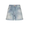 Kurze Jeansshorts mit Rautenmuster Kurze Jeansshorts mit Rautenmuster