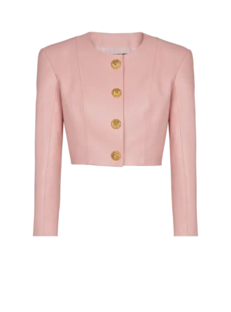 Kurze Lammfelljacke