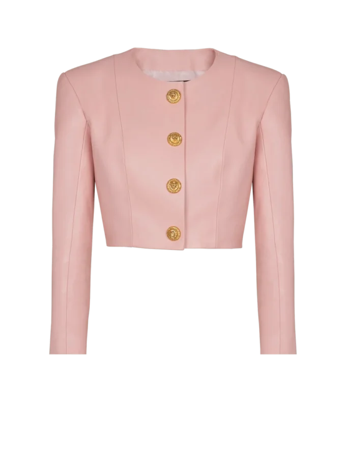 Kurze Lammfelljacke