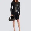 Kurze Peplum-Jacke aus Lammleder
