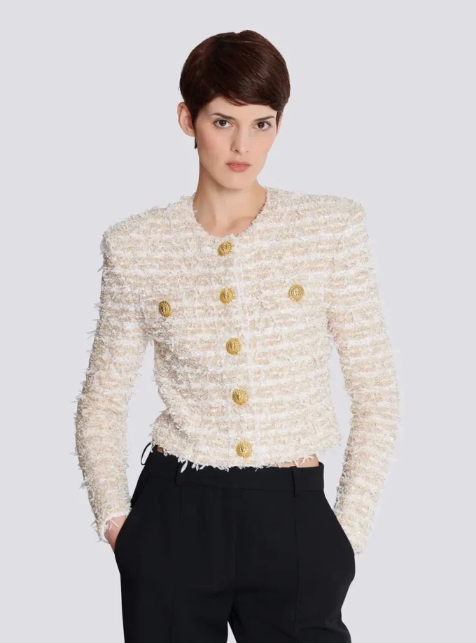 Kurze Tweedjacke