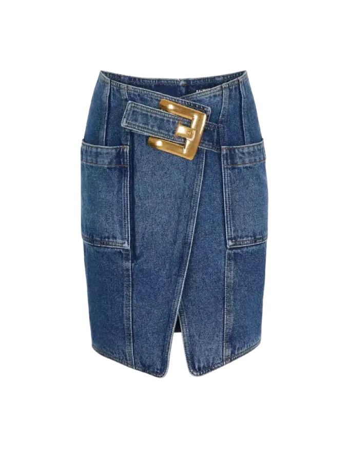 Kurzer Jeansrock mit Gürtel Kurzer Jeansrock mit Gürtel