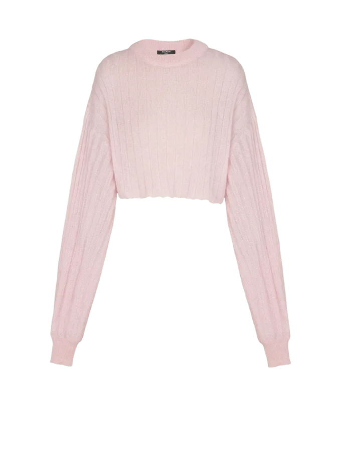 Kurzer Mohairpullover Kurzer Mohairpullover