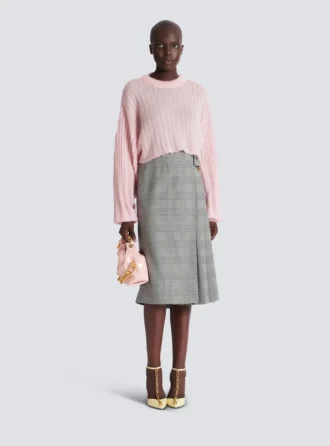 Kurzer Mohairpullover