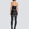 Kurzer Rock aus Lammleder mit Ketten Kurzer Rock aus Lammleder mit Ketten