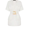 Kurzes Canvas-Kleid mit Schnürung Kurzes Canvas-Kleid mit Schnürung