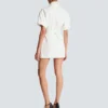 Kurzes Canvas-Kleid mit Schnürung Kurzes Canvas-Kleid mit Schnürung