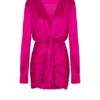 Kurzes, drapiertes Interlock-Jerseykleid Kurzes, drapiertes Interlock-Jerseykleid
