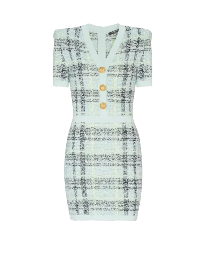 Kurzes Glitzer-Tweedkleid Kurzes Glitzer-Tweedkleid