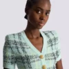 Kurzes Glitzer-Tweedkleid Kurzes Glitzer-Tweedkleid