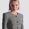 Kurzes Kleid aus Prince-of-Wales-Jacquard Kurzes Kleid aus Prince-of-Wales-Jacquard