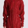 Kurzes Kleid mit Zebra-Pailletten Kurzes Kleid mit Zebra-Pailletten