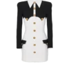 Kurzes Knopfkleid aus Krepp