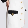 Kurzes Knopfkleid aus Krepp