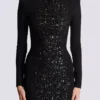 Kurzes Paillettenkleid aus Krokodilstrick Kurzes Paillettenkleid aus Krokodilstrick