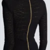 Kurzes Paillettenkleid aus Krokodilstrick Kurzes Paillettenkleid aus Krokodilstrick