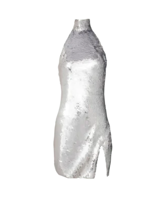 Kurzes Paillettenkleid mit Neckholder