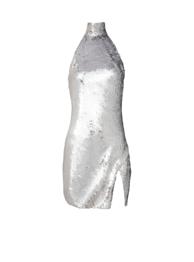 Kurzes Paillettenkleid mit Neckholder Kurzes Paillettenkleid mit Neckholder