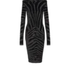 Kurzes Samtkleid mit Zebradruck