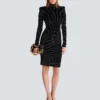 Kurzes Samtkleid mit Zebradruck