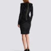 Kurzes Samtkleid mit Zebradruck