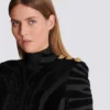 Kurzes Samtkleid mit Zebradruck