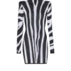 Kurzes Strickkleid mit Zebra-Intarsien Kurzes Strickkleid mit Zebra-Intarsien