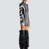 Kurzes Strickkleid mit Zebra-Intarsien Kurzes Strickkleid mit Zebra-Intarsien