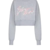 Kurzes Sweatshirt aus bedruckter Baumwolle Kurzes Sweatshirt aus bedruckter Baumwolle