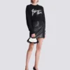 Kurzes Sweatshirt aus bedruckter Baumwolle Kurzes Sweatshirt aus bedruckter Baumwolle