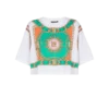 Kurzes T-Shirt mit Balmain Foulard-Print Kurzes T-Shirt mit Balmain Foulard-Print