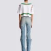 Kurzes T-Shirt mit Balmain Foulard-Print Kurzes T-Shirt mit Balmain Foulard-Print