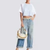 Kurzes T-Shirt mit Balmain Paris-Print Kurzes T-Shirt mit Balmain Paris-Print