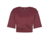 Kurzes T-Shirt mit Krawatte Kurzes T-Shirt mit Krawatte