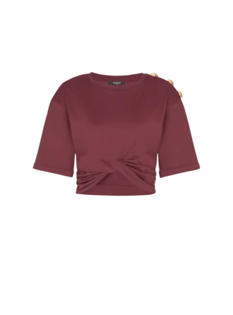 Kurzes T-Shirt mit Krawatte
