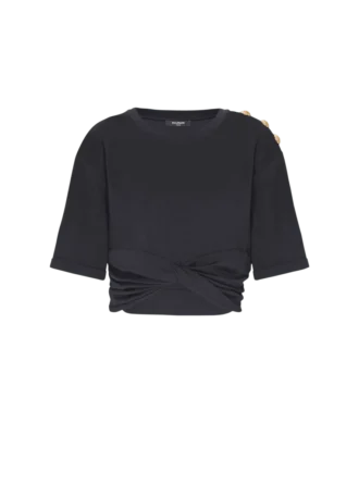 Kurzes T-Shirt mit Krawatte