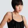 Kurzes Trägerkleid aus Samt mit Zebradruck Kurzes Trägerkleid aus Samt mit Zebradruck