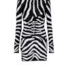 Kurzes zweifarbiges Zebra-Paillettenkleid Kurzes zweifarbiges Zebra-Paillettenkleid