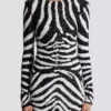 Kurzes zweifarbiges Zebra-Paillettenkleid Kurzes zweifarbiges Zebra-Paillettenkleid