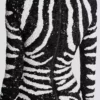 Kurzes zweifarbiges Zebra-Paillettenkleid Kurzes zweifarbiges Zebra-Paillettenkleid