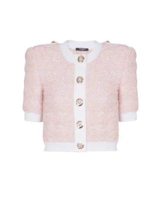 Kurzärmelige Strickjacke