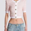 Kurzärmelige Strickjacke Kurzärmelige Strickjacke