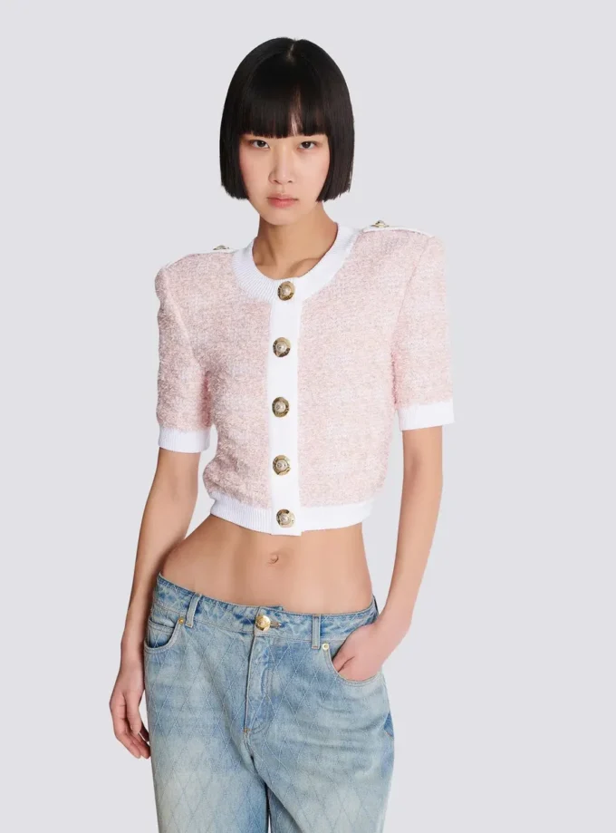 Kurzärmelige Strickjacke Kurzärmelige Strickjacke