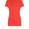 Kurzärmeliges, drapiertes Jersey-T-Shirt Kurzärmeliges, drapiertes Jersey-T-Shirt