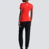 Kurzärmeliges, drapiertes Jersey-T-Shirt Kurzärmeliges, drapiertes Jersey-T-Shirt