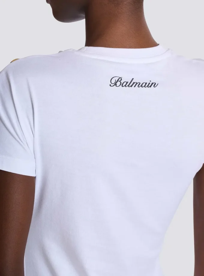 Kurzärmeliges, drapiertes Jersey-T-Shirt Kurzärmeliges, drapiertes Jersey-T-Shirt