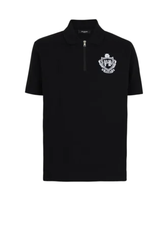 Kurzärmeliges Polohemd mit College-Emblem
