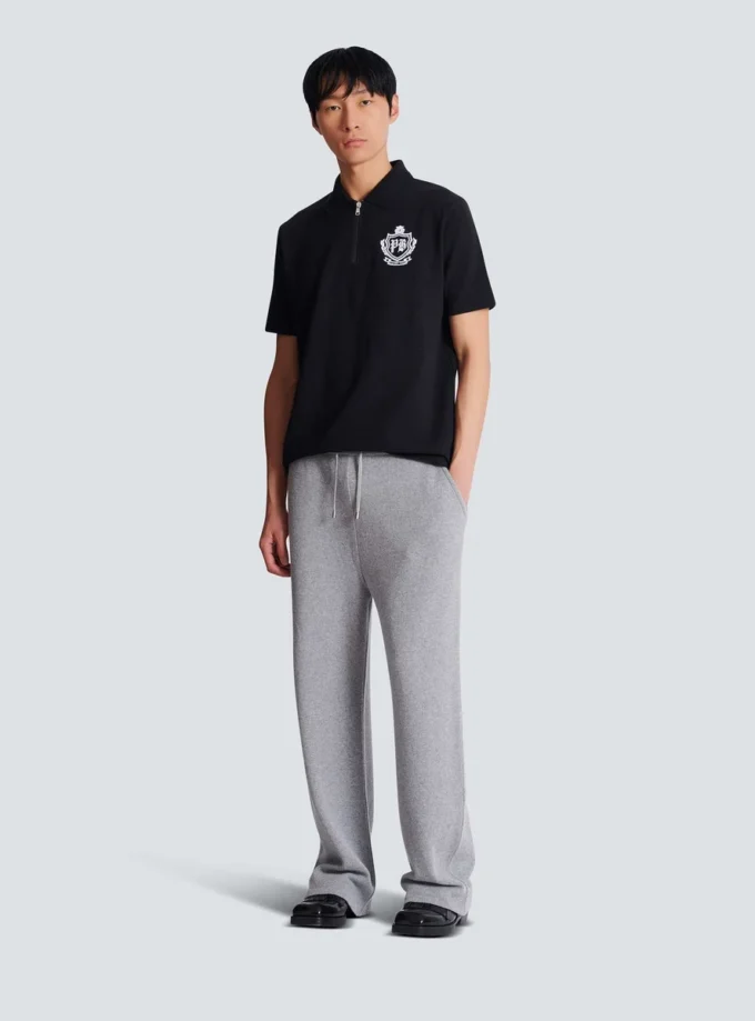 Kurzärmeliges Polohemd mit College-Emblem Kurzärmeliges Polohemd mit College-Emblem