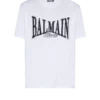 Kurzärmeliges T-Shirt mit aufgedrucktem Balmain College-Logo