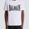 Kurzärmeliges T-Shirt mit aufgedrucktem Balmain College-Logo